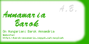annamaria barok business card